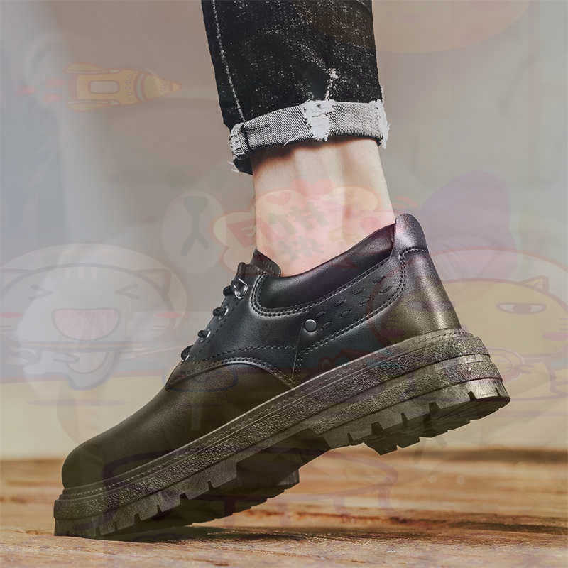 High End Men'S Formal Wear - Dark Natural Leather Fashion Trainers Tennis