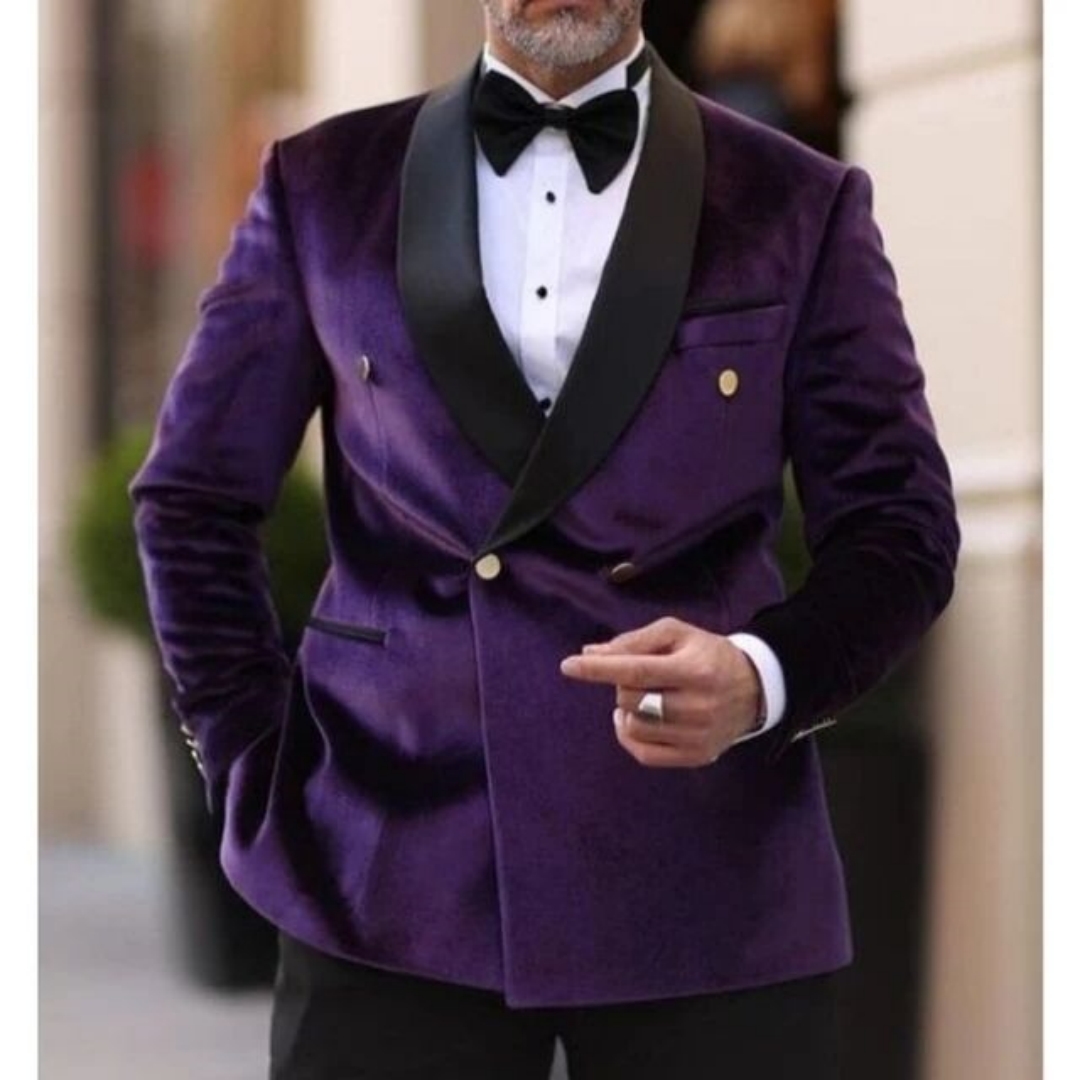 Formal Men Party Wear Jacket - XS-6XL Velvet Wedding Men Suits Blazer