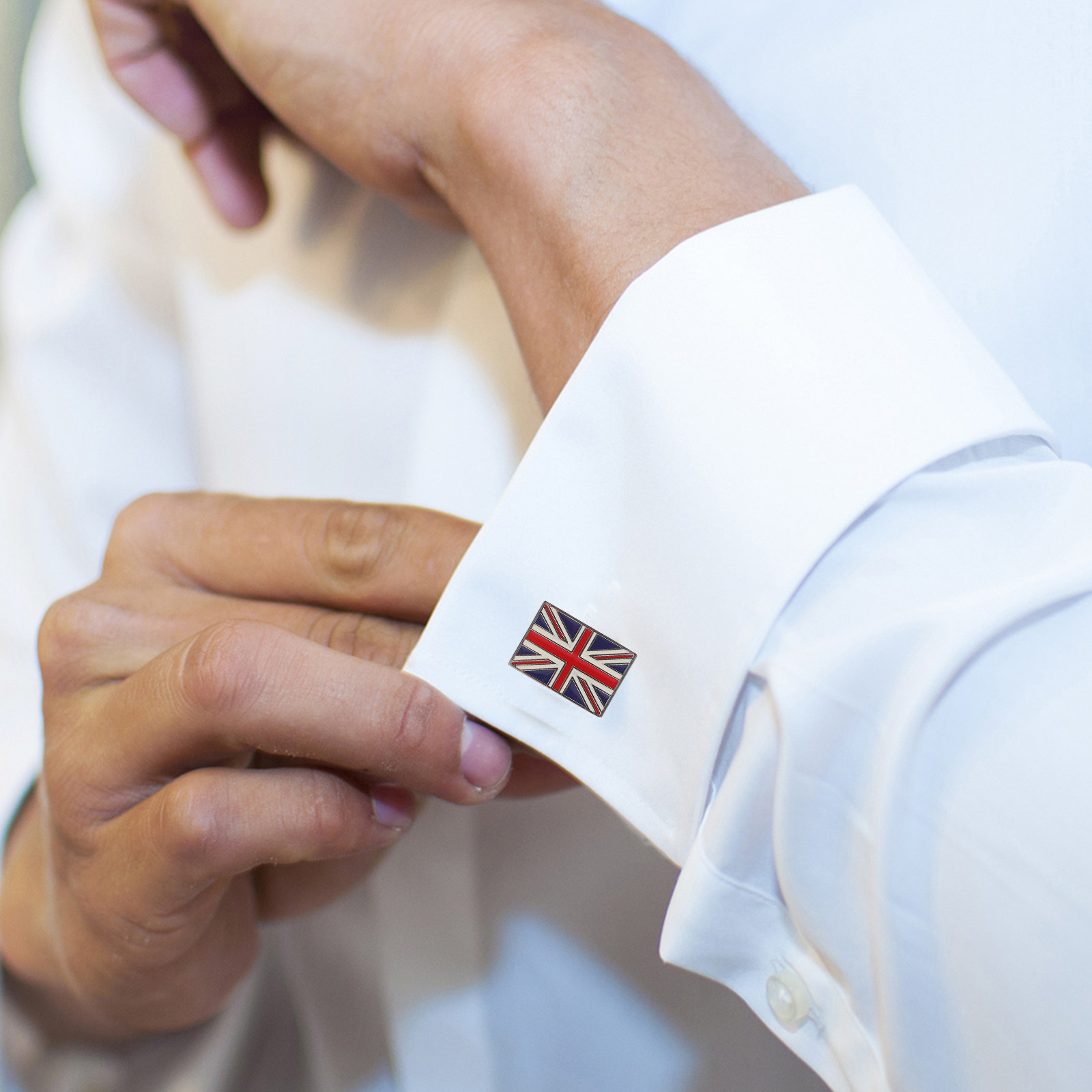Men'S Formal Wear Uk - 1Pair Classic Brass Cufflinks Uk Flag