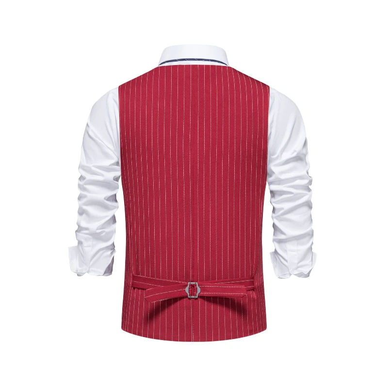 2026 New Red Striped Suit Vest - огляд і ціна Men'S Formal Wear Waistcoat