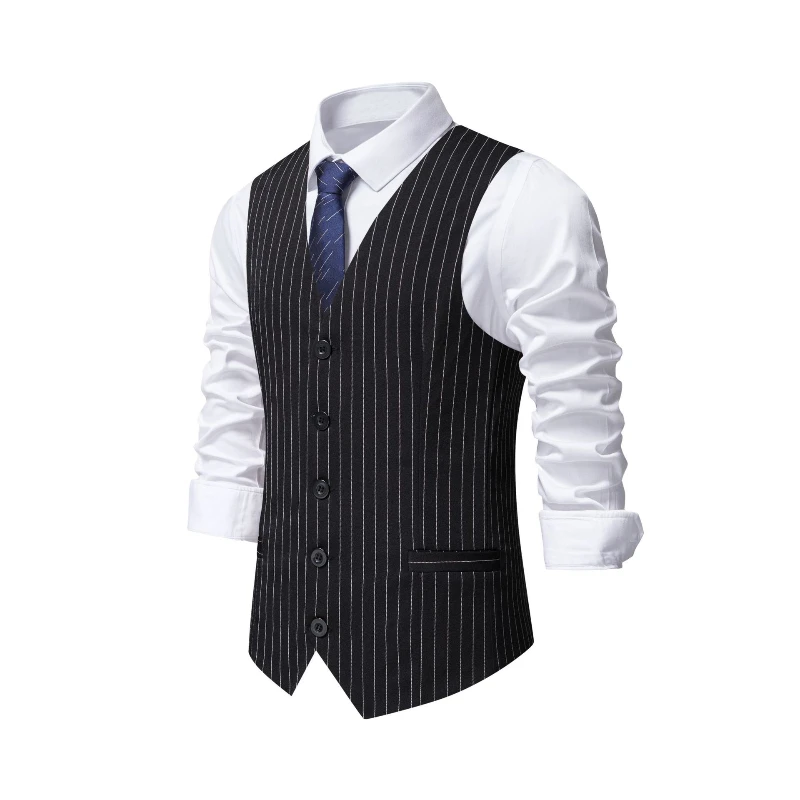 2026 New Red Striped Suit Vest - огляд і ціна Men'S Formal Wear Waistcoat
