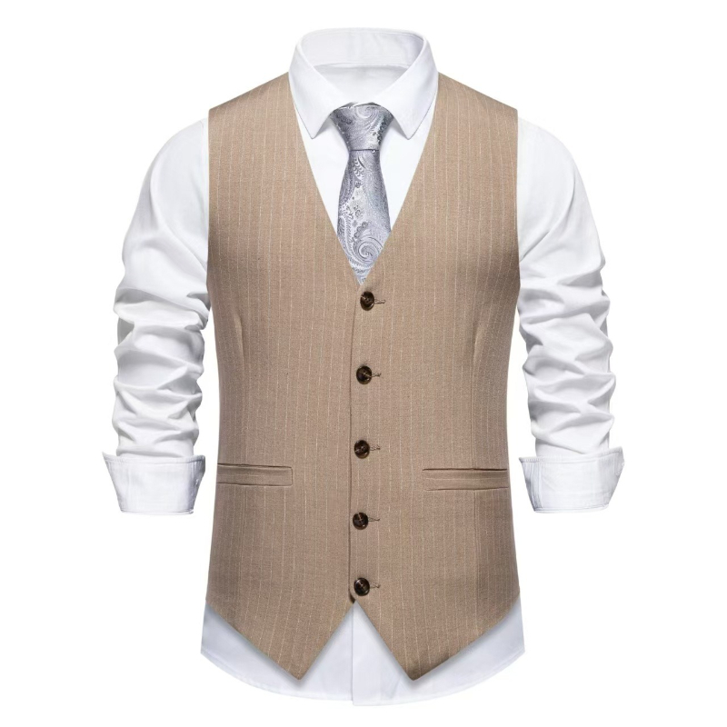 2026 New Red Striped Suit Vest - огляд і ціна Men'S Formal Wear Waistcoat
