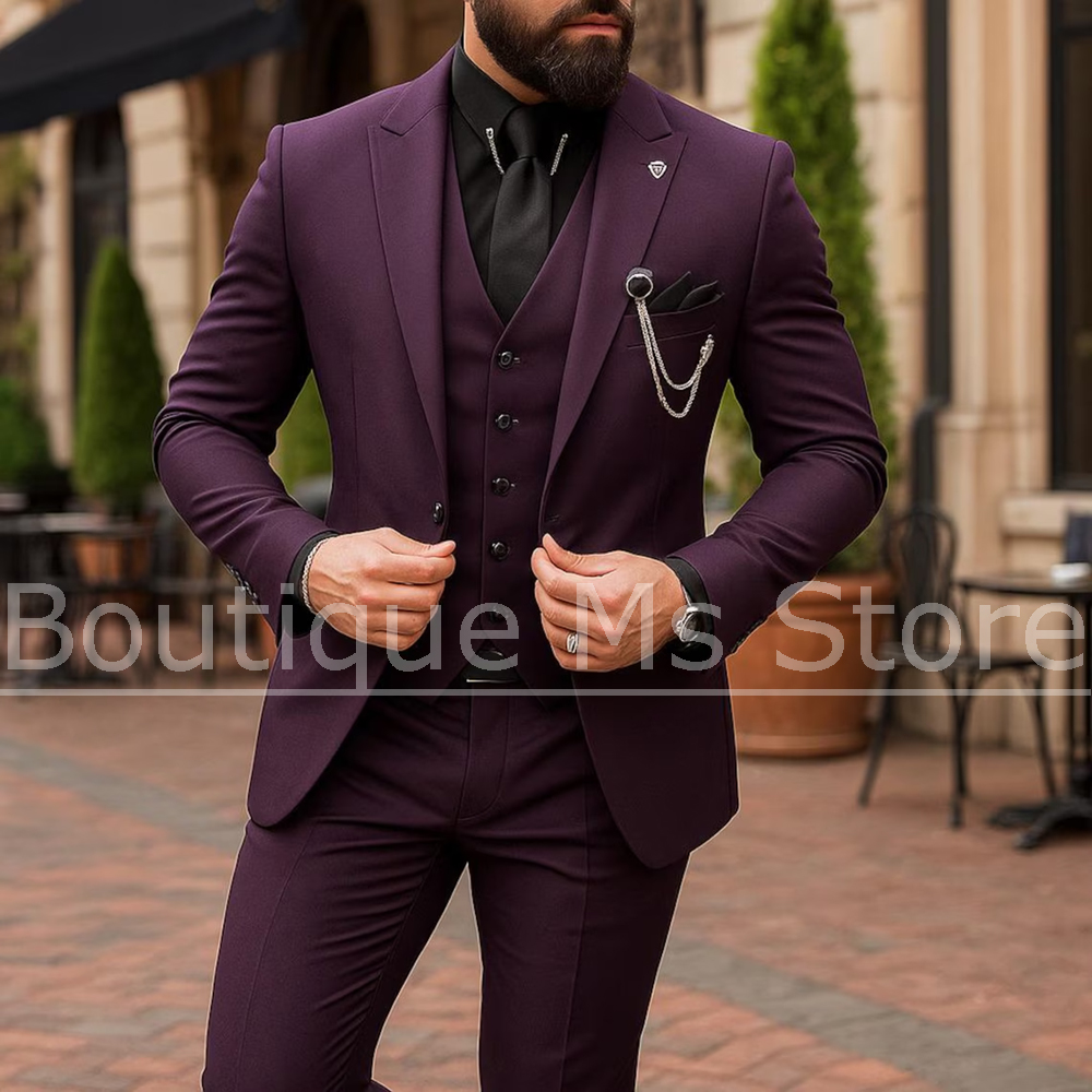 Men's 3 Piece Suit Single Brea - огляд і ціна Formal Men Party Wear Jacket