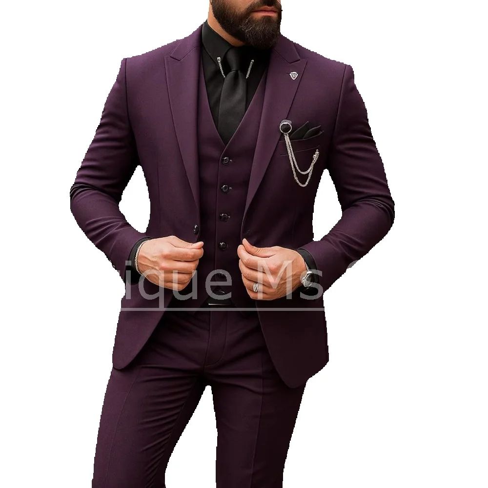 Men's 3 Piece Suit Single Brea - огляд і ціна Formal Men Party Wear Jacket