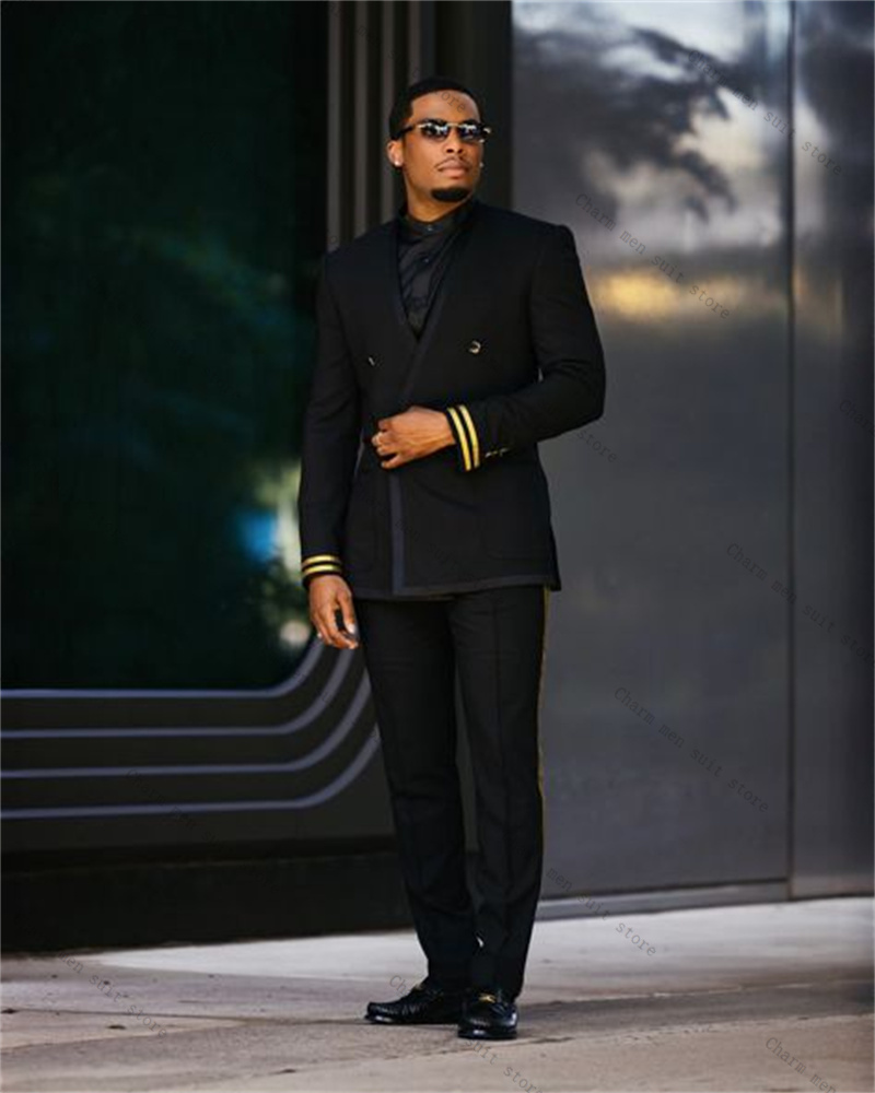 Black Men Suit Set 2 Piece Bla - огляд і ціна Formal Wear For Men Yellow