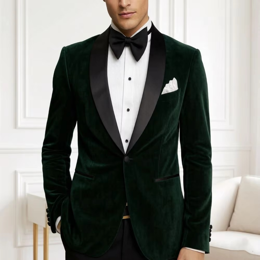 Men Velvet Slim Fit Suits 1 Pi - огляд і ціна Formal Men Party Wear Jacket