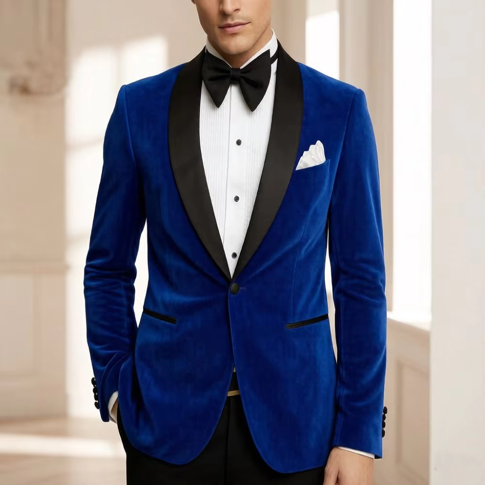 Men Velvet Slim Fit Suits 1 Pi - огляд і ціна Formal Men Party Wear Jacket