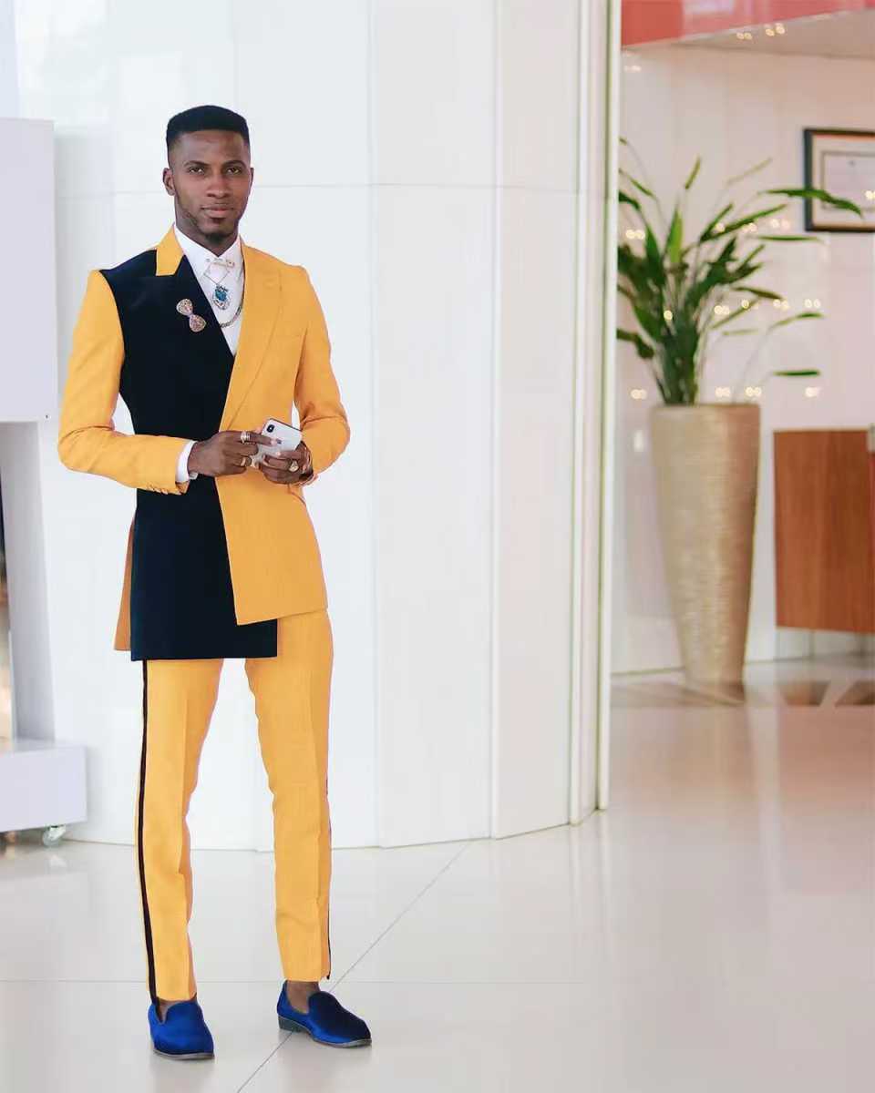 Black Yellow Men Suit Set 2 Pi - огляд і ціна Formal Wear For Men Yellow