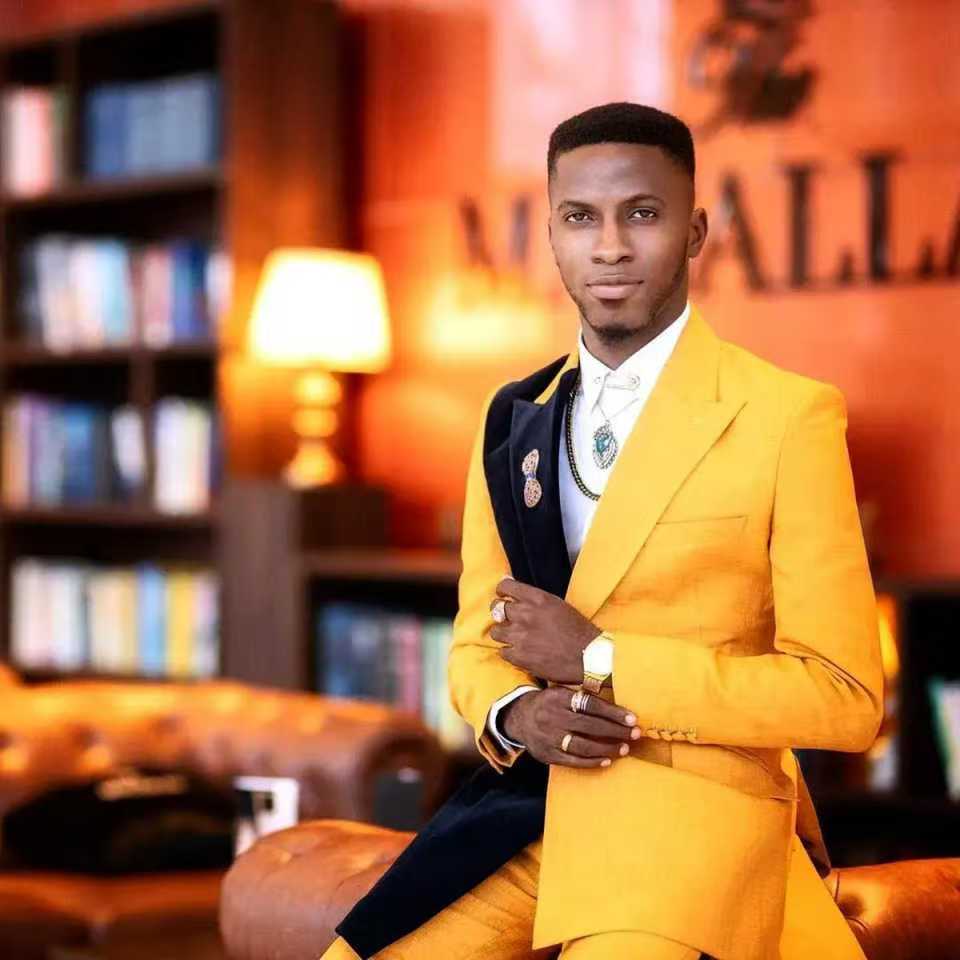Black Yellow Men Suit Set 2 Pi - огляд і ціна Formal Wear For Men Yellow