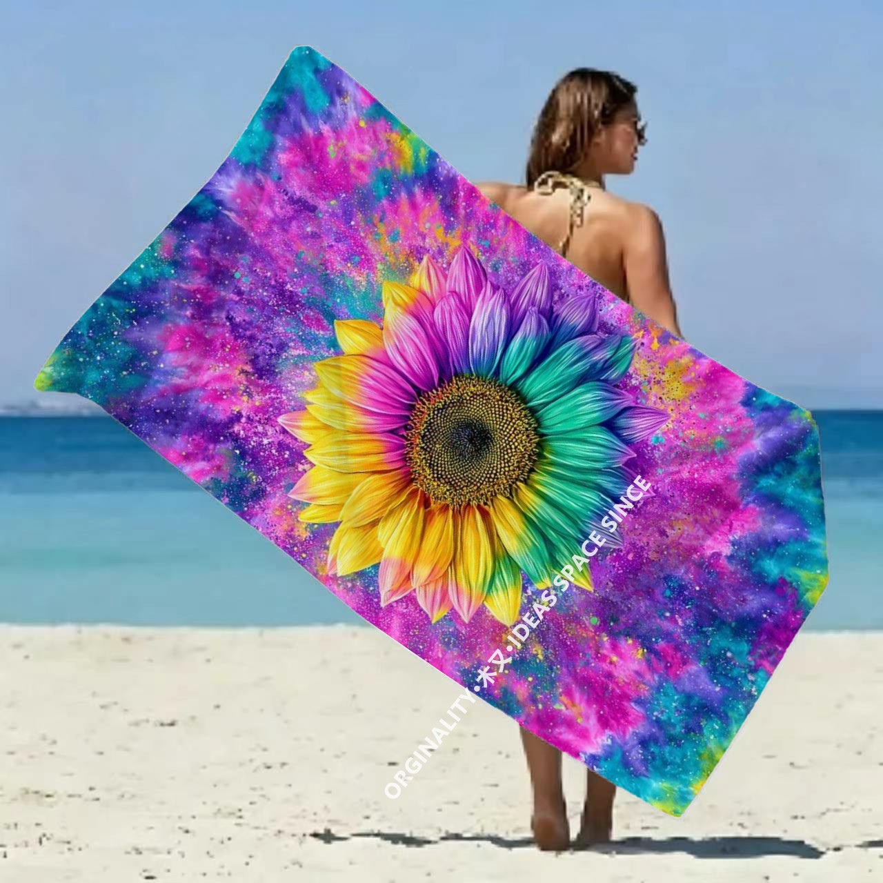 Tie Dye Rainbow Sunflower Beac - огляд і ціна Windsor Knot Tie