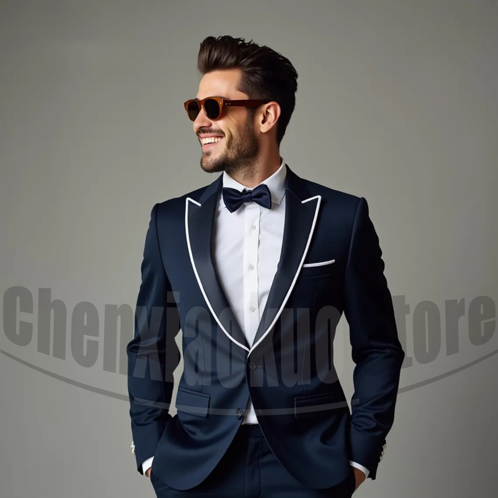 Men Suits Fashion Peak Lapel S - огляд і ціна Men Formal Wear 2025
