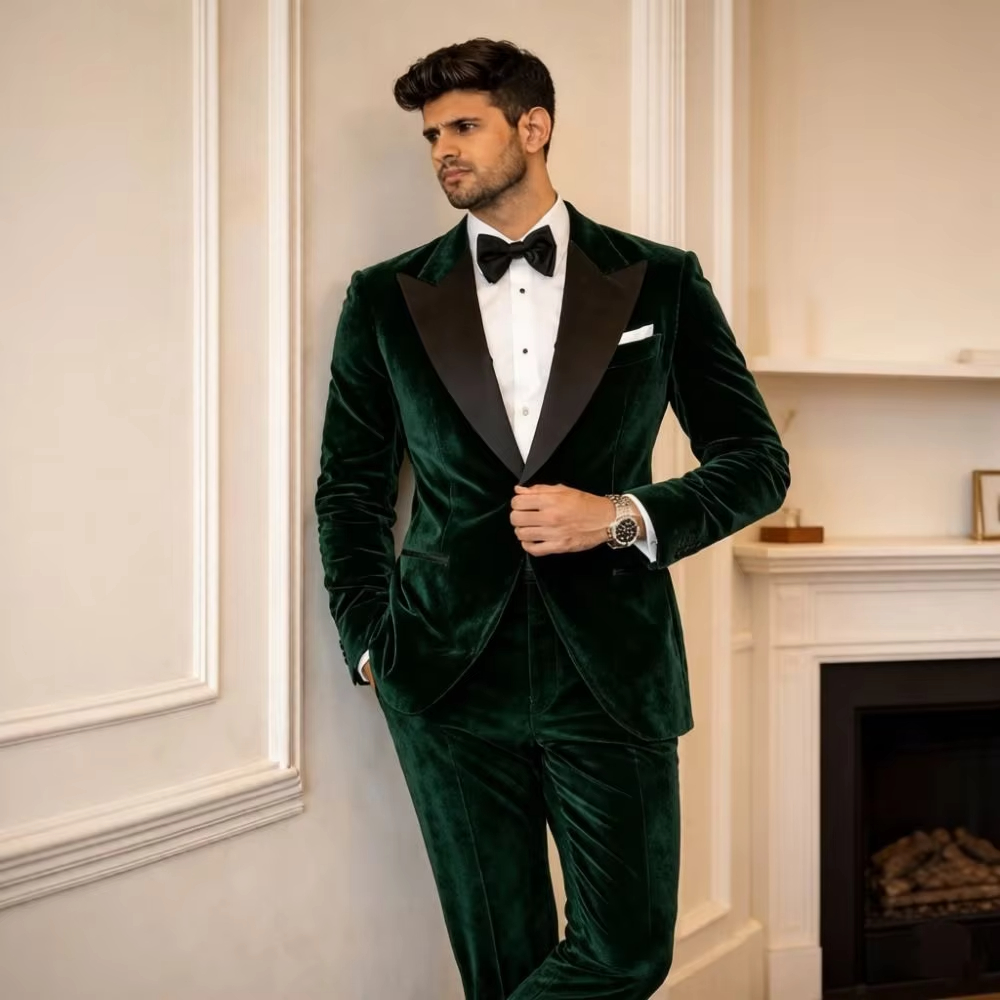 Velvet Suits for Men Slim Fit  - огляд і ціна Formal Men Party Wear Jacket