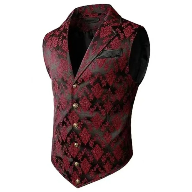 British Retro Slim Fit Vest Fa - огляд і ціна Men'S Formal Wear Waistcoat
