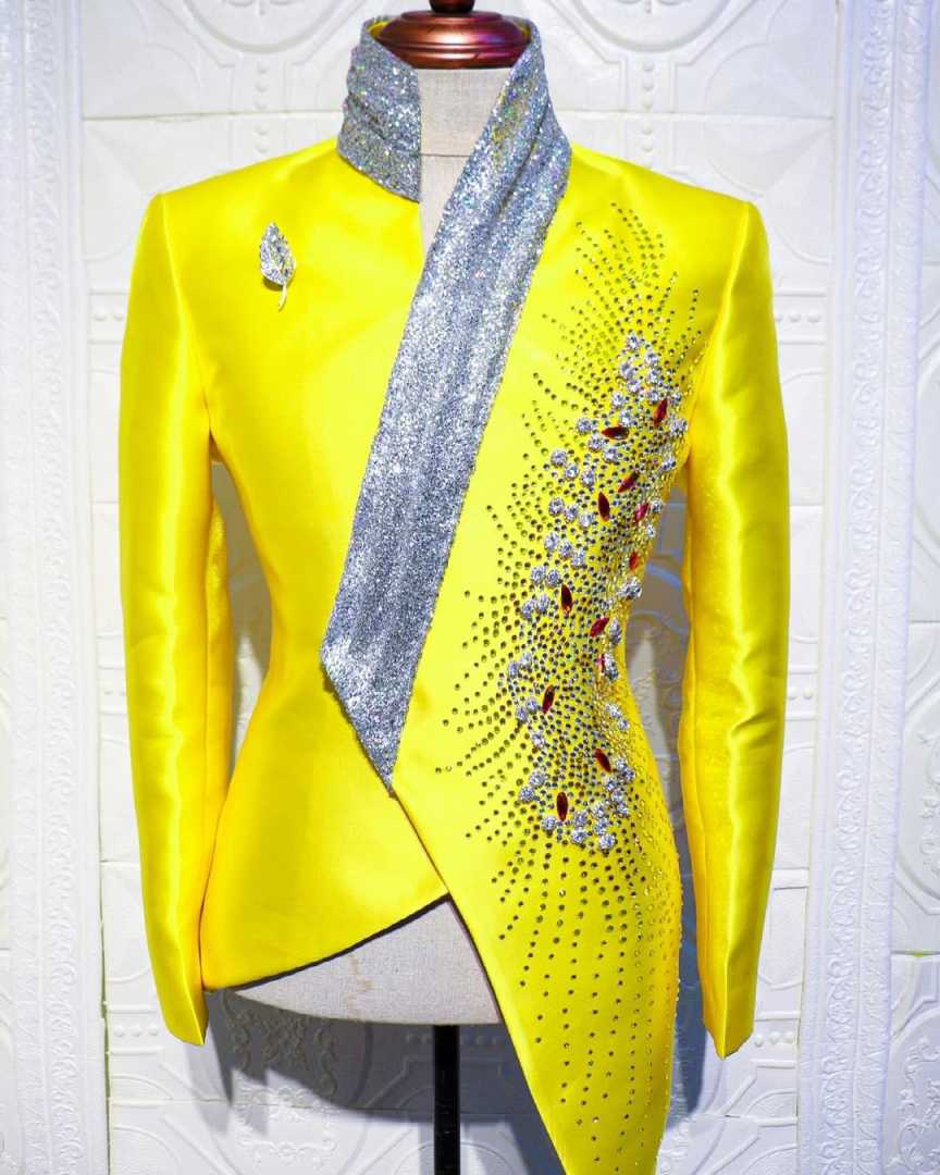 Fashion Yellow Wedding Tuxedos - огляд і ціна Formal Wear For Men Yellow