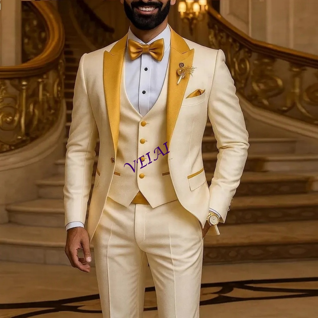 CustomizedGold Collar Ivory Me - огляд і ціна Men'S Formal Wear For A Wedding