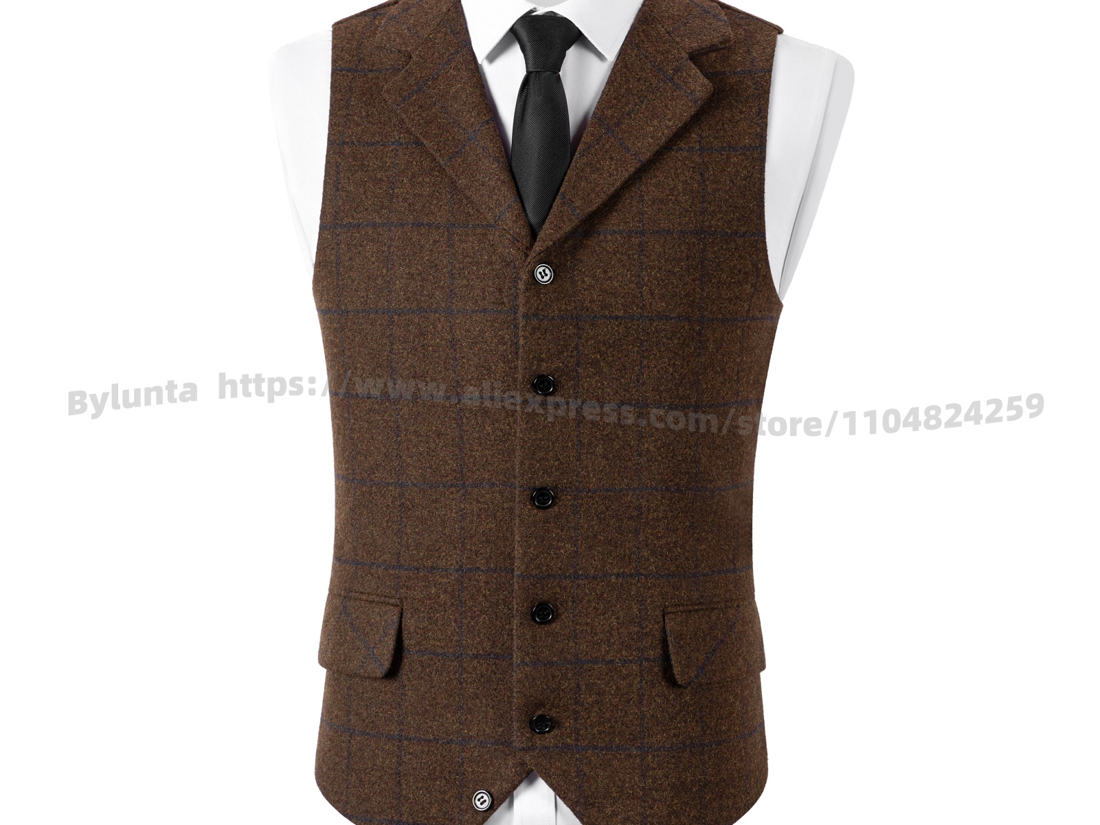 Men's Plaid Wool Herringbone T - огляд і ціна Men'S Formal Wear Waistcoat