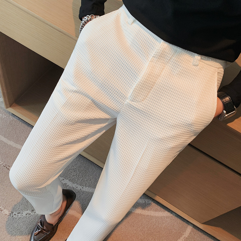 2024 Autumn New Waffle Stretch - огляд і ціна Men Formal Wear Set