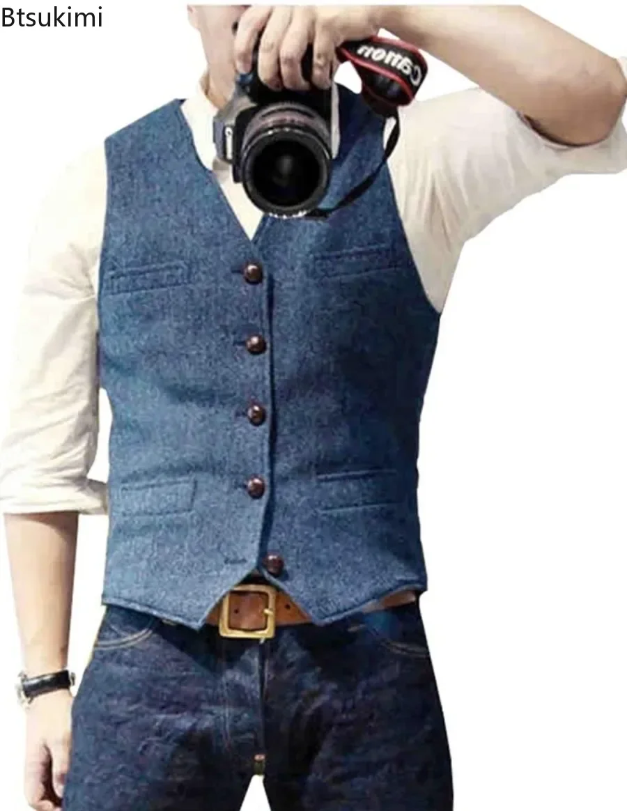2026 Men's Vintage V Neck Suit - огляд і ціна Men'S Formal Wear Waistcoat