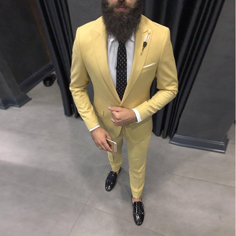 2025 Latest Yellow Men Suits f - огляд і ціна Formal Wear For Men Yellow