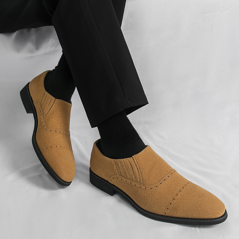 Retro Men Loafers Black Yellow - огляд і ціна Formal Wear For Men Yellow