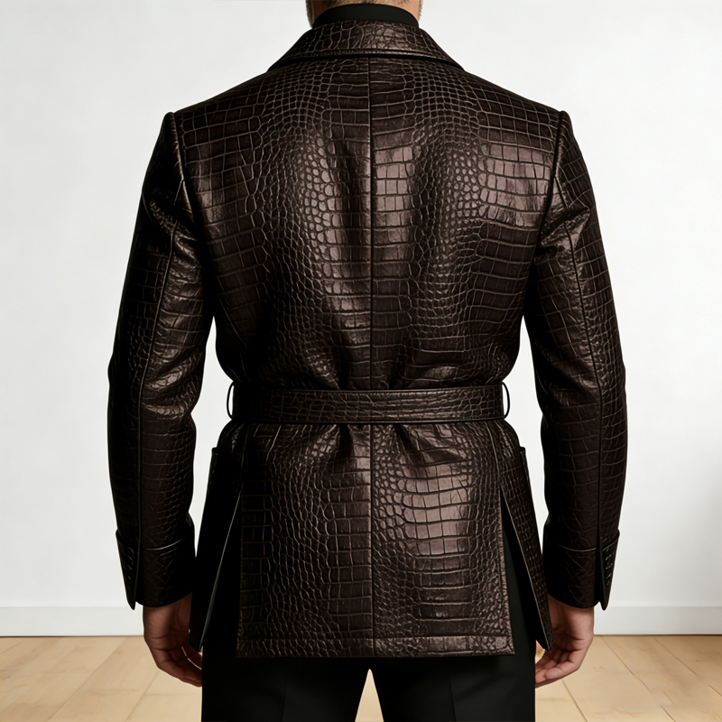  Men's Crocodile Pattern Leat - огляд і ціна Formal Men Party Wear Jacket