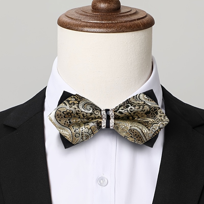Men's Jacquard Satin Bow Tie w - огляд і ціна Formal Wear For Men Yellow