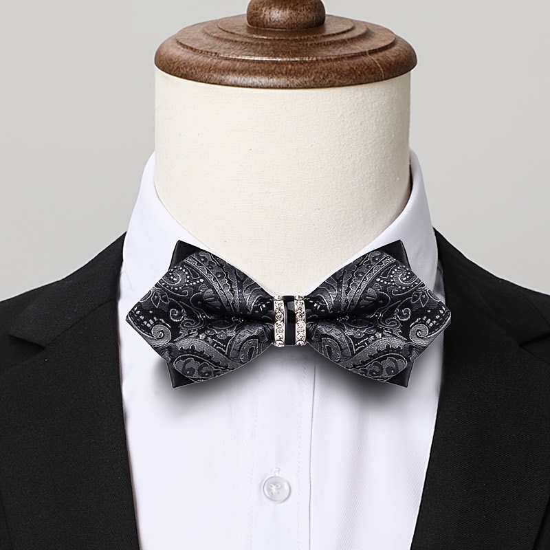 Men's Jacquard Satin Bow Tie w - огляд і ціна Formal Wear For Men Yellow