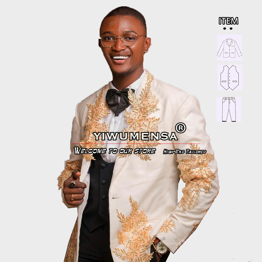 Customized 3 Pieces Suits Men  - огляд і ціна Formal Men Party Wear Jacket