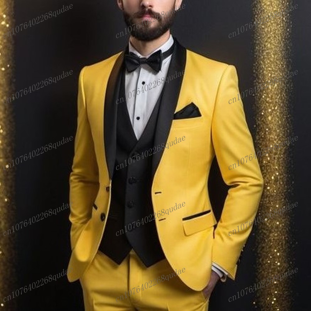 New Yellow And Black Formal Me - огляд і ціна Formal Wear For Men Yellow